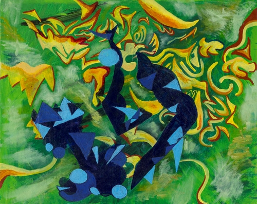 Evan Shelt age 16  acrylic on canvas