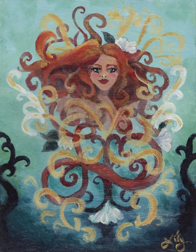 Lily Kroencke age 17 acrylic on canvas