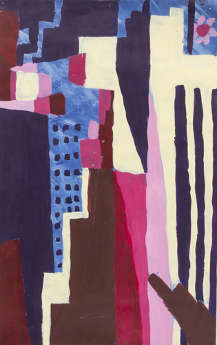 Item # 23 Acrylic on primed paper  dry mounted to  foam core