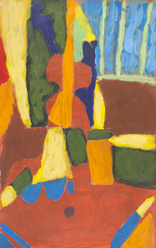 Item # 21 Acrylic on primed paper  dry mounted to  foam core