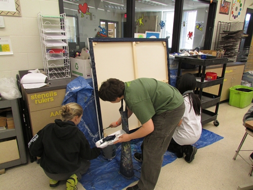 painting from behind