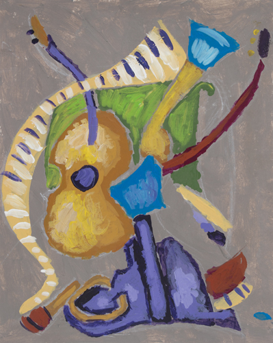 Item No. 8  acrylic on paper 8.5 x 11