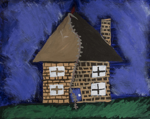 Living as One, by Nathan Remotigue 6th grade, 22 x 28 inches, acrylic on canvas