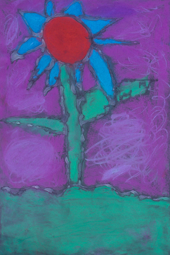 Item No. 37 1st grader 18”x12” Chalk pastel on paper 