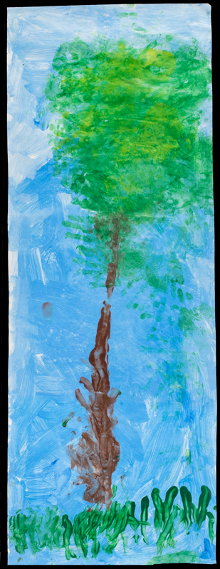 Item No. 13 Tempera on paper 35 x 13 inches Preschooler at  St. Francis Seraph School 